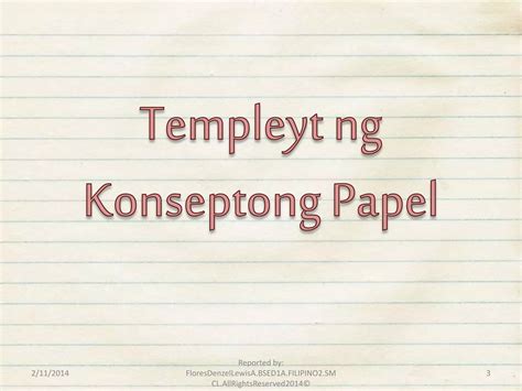 KONSEPTONG PAPEL (Tagalog).